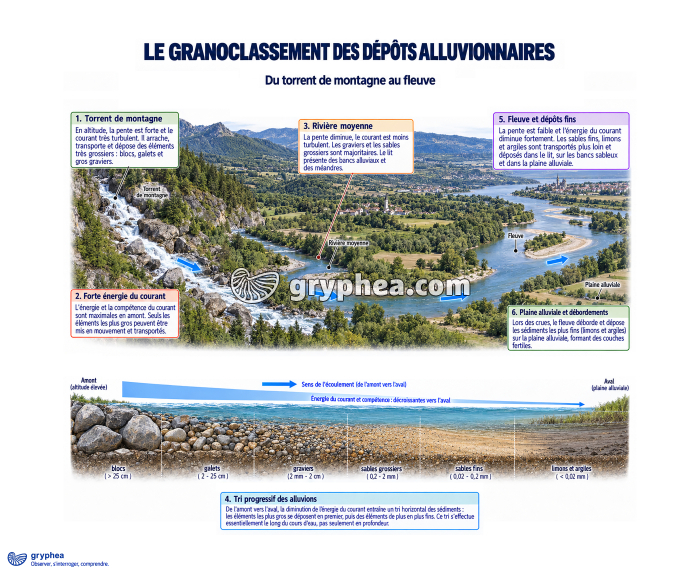 Le granoclassement horizontal des alluvions - gryphea.org